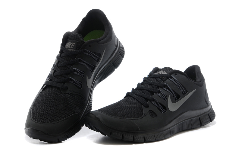 Nouveau Nike Free 5.0 plus les hommes en noir gris fonce (2)